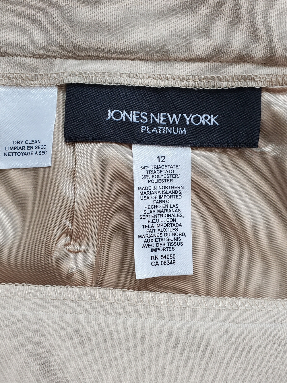 Jones New York Women's Pencil Skirt, Beige (Size 12) - Picture 4 of 6